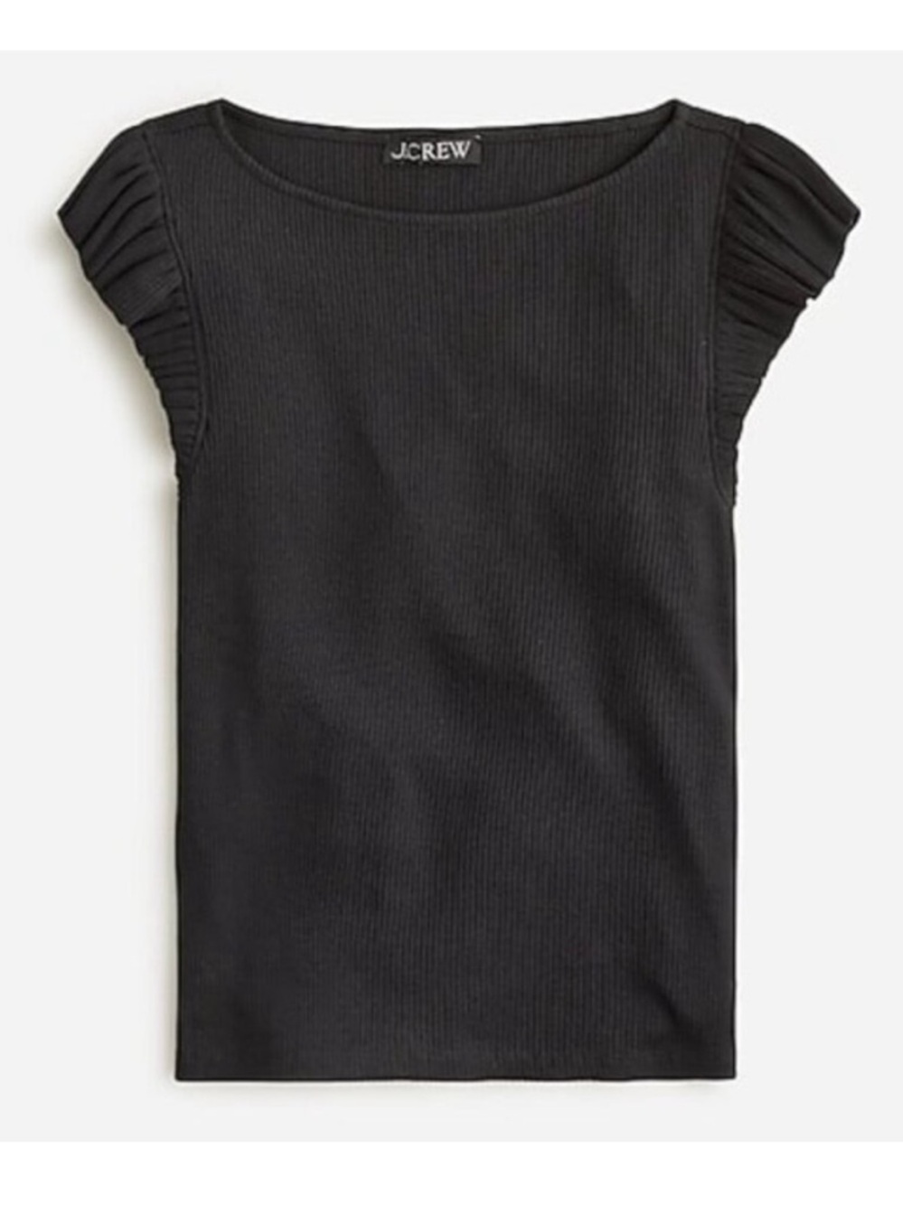 J.Crew Vintage Rib Ruffle Boatneck Tank Top